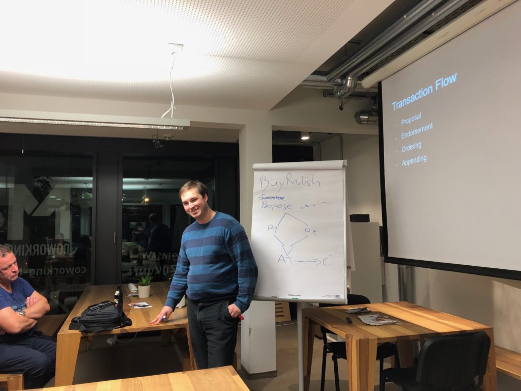 Hyperledger Fabric Meetup Mainz im Coworking Space M1 - Alex Green Hyperledger Fabric Architektur