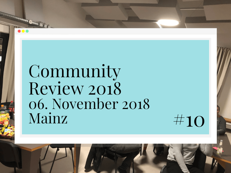 Slides Cover Community Review 2018